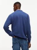 Blue Regular Sweatshirt Flag Crew Neck  Men