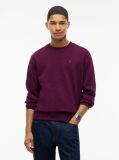 Purple Regular Sweatshirt Flag Crew Neck  Men