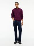 Purple Regular Sweatshirt Flag Crew Neck  Men
