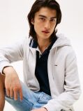 Γκρι Hoody Με Φερμουάρ Και Κανονική Γραμμή  Άνδρες