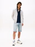 Γκρι Hoody Με Φερμουάρ Και Κανονική Γραμμή  Άνδρες