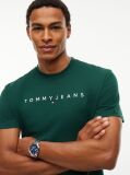 Πράσινο T-Shirt Σε Κανονική Γραμμή Με Κεντητό Λογότυπο  Άνδρες