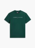 Πράσινο T-Shirt Σε Κανονική Γραμμή Με Κεντητό Λογότυπο  Άνδρες