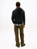 Μαύρο Hoody Σε Κανονική Γραμμή Με Λογότυπο  Άνδρες