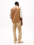 Brown Canvas Zip-Thru Gilet  Men