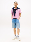 Pink Stack Logo Slim T-Shirt  Men
