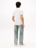 White Tonal Logo Slim T-Shirt  Men