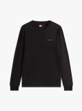Μαύρο Μακρυμάνικο T-Shirt Σε Slim Γραμμή Με Λογότυπο  Άνδρες