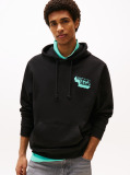 Black Stack Logo Back Graphic Hoody  Men