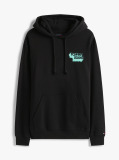 Black Stack Logo Back Graphic Hoody  Men