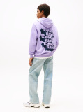 Purple Stack Logo Back Graphic Hoody  Men