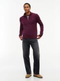 Purple Tommy Flag Lightweight Slim Quarter-Zip Jumper  Men