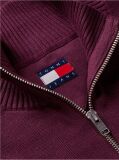 Purple Tommy Flag Lightweight Slim Quarter-Zip Jumper  Men