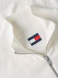 White Tommy Flag Lightweight Slim Quarter-Zip Jumper  Men
