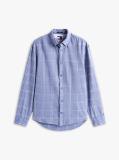Blue Regular Fit Check Twill Shirt  Men