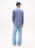 Blue Regular Fit Check Twill Shirt  Men