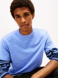 Blue Linear Logo Slim Crew Neck T-Shirt  Men