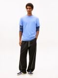 Blue Linear Logo Slim Crew Neck T-Shirt  Men