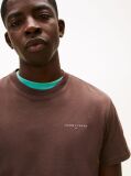 Brown Linear Logo Slim Crew Neck T-Shirt  Men