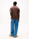 Brown Linear Logo Slim Crew Neck T-Shirt  Men