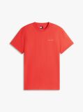 Red Linear Logo Slim Crew Neck T-Shirt  Men