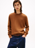 Beige Crew Neck Slim Jumper  Men