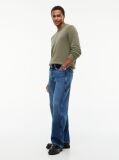 Green Crew Neck Slim Jumper  Men