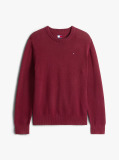 Red Crew Neck Slim Jumper  Men