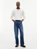 White Crew Neck Slim Jumper  Men