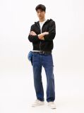 Black Relaxed Flag Zip-Thru Hoody  Men