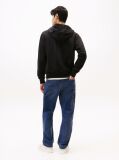 Black Relaxed Flag Zip-Thru Hoody  Men