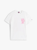 Άσπρο T-Shirt Με Σχέδιο Και Στρογγυλή Λαιμόκοψη  Άνδρες