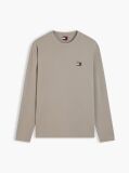 Καφέ Μακρυμάνικο T-Shirt Με Tonal Λογότυπο Tommy  Άνδρες
