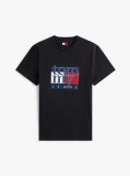 Μαύρο T-Shirt Σε Slim Γραμμή Με Σημαία  Άνδρες