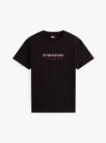 Μαύρο Jersey T-Shirt Με Κλασική Λαιμόκοψη Και Λογότυπο  Άνδρες