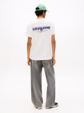 White Back Graphic Crew Neck T-Shirt  Men