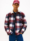 Multi Oversized Καρό Teddy Overshirt Με Γιακά  Άνδρες
