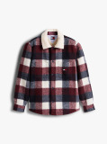 Multi Oversized Καρό Teddy Overshirt Με Γιακά  Άνδρες