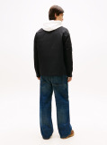 Μαύρο Oversized Κοτλέ Overshirt Με Φερμουάρ Και Επένδυση  Άνδρες