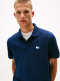 Blue Tommy Badge Pique Polo Shirt  Men