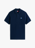 Blue Tommy Badge Pique Polo Shirt  Men