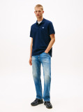 Blue Tommy Badge Pique Polo Shirt  Men
