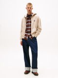 Beige 90S New Classics Back Embroidery Logo Hoodie  Men