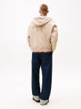 Beige 90S New Classics Back Embroidery Logo Hoodie  Men