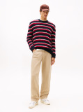 Multi Tommy Badge Stripe Jumper With Alpaca  Men