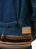 Denim Pleated Denim Trucker Jacket  Men
