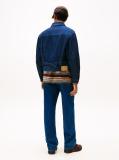 Denim Pleated Denim Trucker Jacket  Men