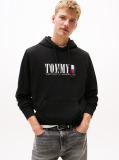 Black Logo Regular Hoody  Men