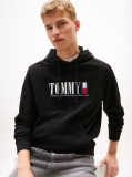 Black Logo Regular Hoody  Men