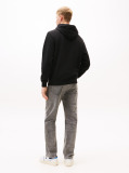 Black Logo Regular Hoody  Men